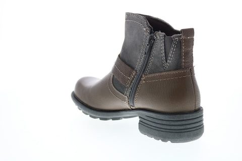 Earth Origins Paris Womens Blue Leather Zipper Ankle & Booties Boots