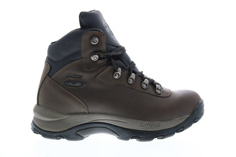 Hi-Tec Peakmid PEAKMID Mens Brown Leather Lace Up Hiking Boots