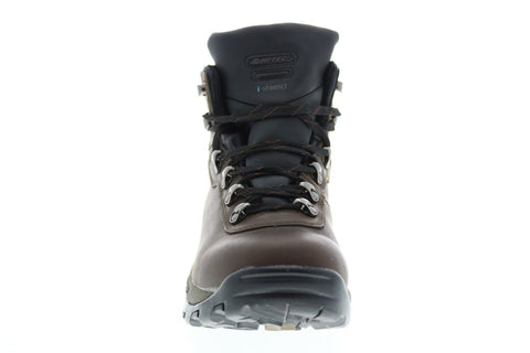 Hi-Tec Peakmid PEAKMID Mens Brown Leather Lace Up Hiking Boots