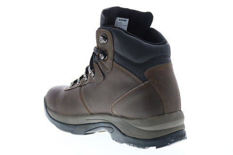 Hi-Tec Peakmid PEAKMID Mens Brown Leather Lace Up Hiking Boots