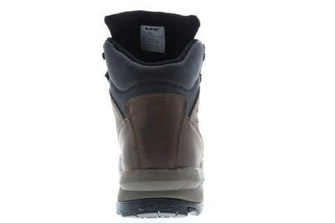 Hi-Tec Peakmid PEAKMID Mens Brown Leather Lace Up Hiking Boots