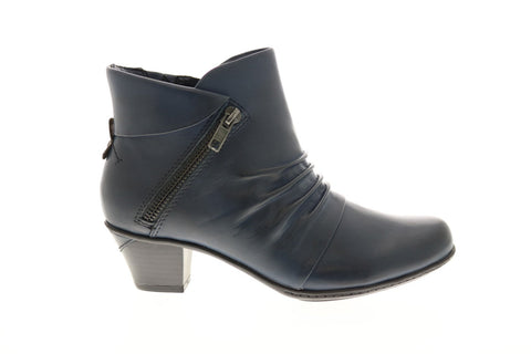 Earth Pegasus Soft Leather Womens Blue Leather Ankle & Booties Boots