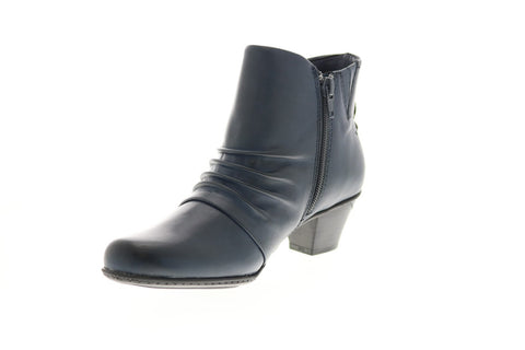 Earth Pegasus Soft Leather Womens Blue Leather Ankle & Booties Boots