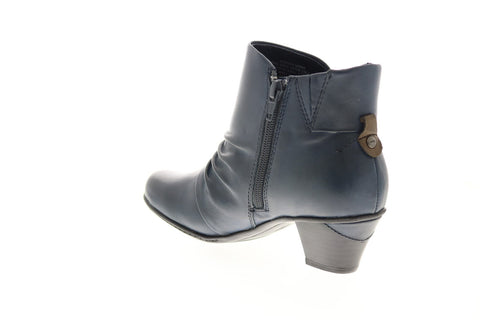Earth Pegasus Soft Leather Womens Blue Leather Ankle & Booties Boots