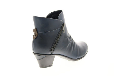 Earth Pegasus Soft Leather Womens Blue Leather Ankle & Booties Boots