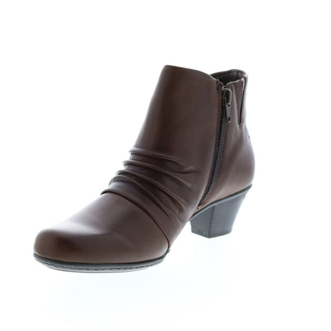 Earth Pegasus Boot Womens Brown Leather Zipper Ankle & Booties Boots