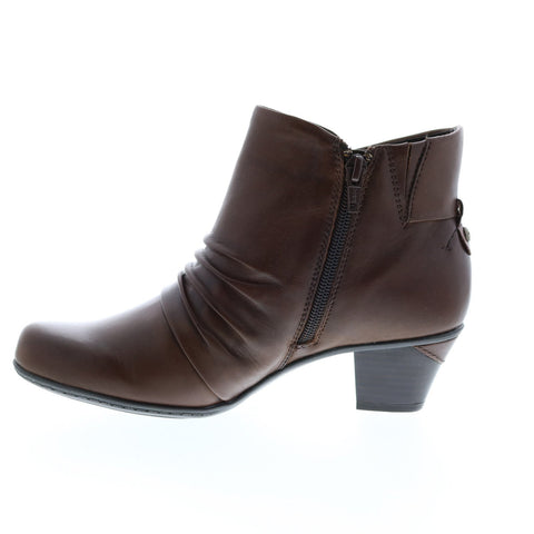 Earth Pegasus Boot Womens Brown Leather Zipper Ankle & Booties Boots