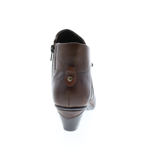 Earth Pegasus Boot Womens Brown Leather Zipper Ankle & Booties Boots