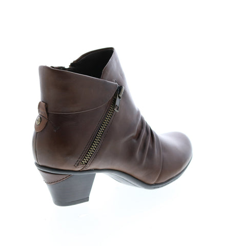 Earth Pegasus Boot Womens Brown Leather Zipper Ankle & Booties Boots
