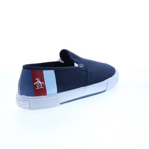 Original Penguin Petey Stripe Slip On Mens Blue Lifestyle Sneakers Shoes