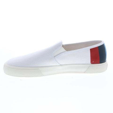 Original Penguin Petey Stripe Slip On PG00003 Mens White Lifestyle Sneakers Shoes