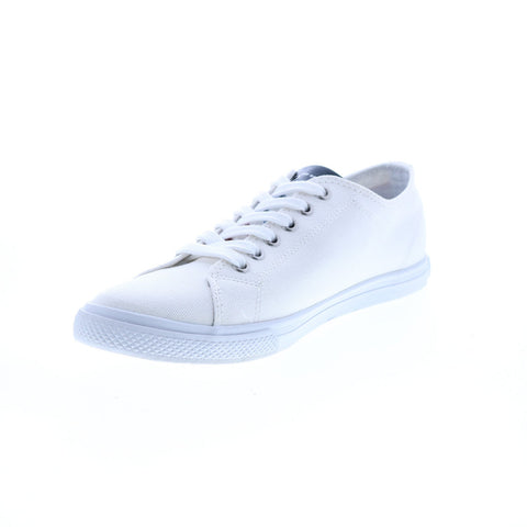 Original Penguin Petey Stripe Lace Mens White Canvas Lifestyle Sneakers Shoes