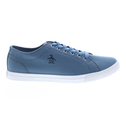 Original Penguin Sam Stripe Lace Up Mens Blue Lifestyle Sneakers Shoes
