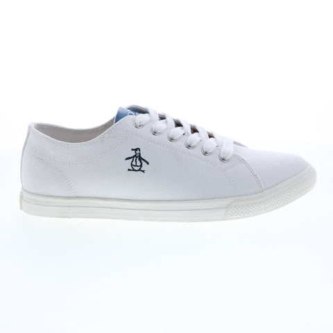 Original Penguin Sam Stripe Lace Up PG00027 Mens White Lifestyle Sneakers Shoes