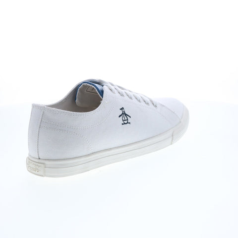 Original Penguin Sam Stripe Lace Up PG00027 Mens White Lifestyle Sneakers Shoes