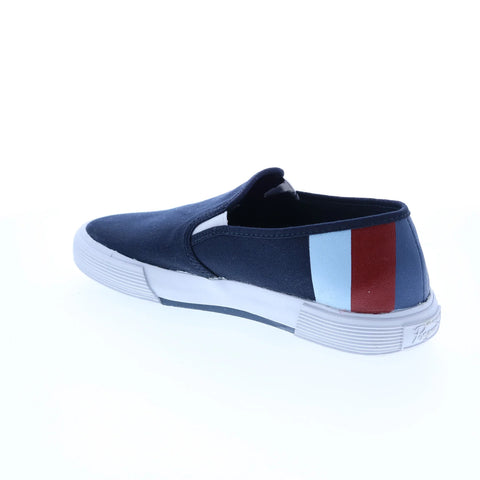 Original Penguin Sam Stripe Slip On Mens Blue Lifestyle Sneakers Shoes
