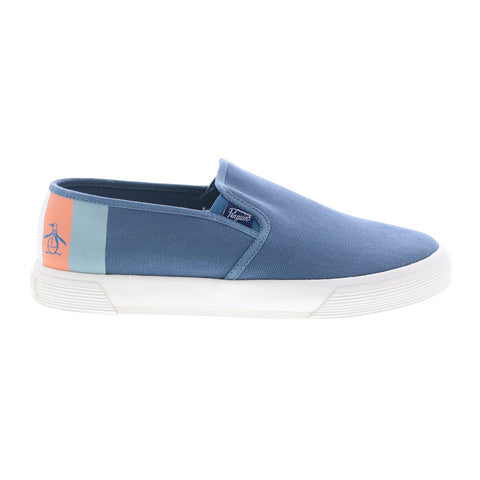 Original Penguin Sam Stripe Slip On PG00028 Mens Blue Lifestyle Sneakers Shoes