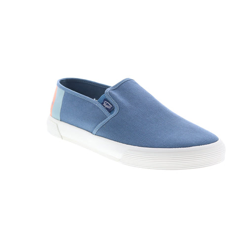 Original Penguin Sam Stripe Slip On PG00028 Mens Blue Lifestyle Sneakers Shoes