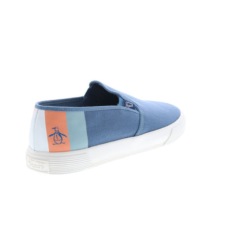Original Penguin Sam Stripe Slip On PG00028 Mens Blue Lifestyle Sneakers Shoes