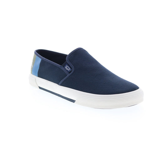 Original Penguin Sam Stripe Slip On PG00028 Mens Blue Lifestyle Sneakers Shoes