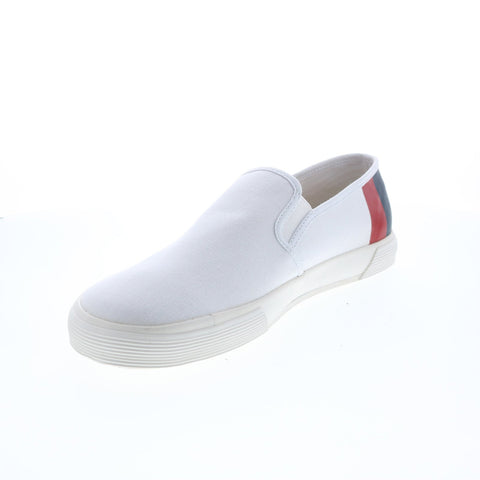 Original Penguin Sam Stripe Slip On PG00028 Mens White Lifestyle Sneakers Shoes