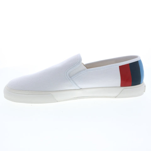 Original Penguin Sam Stripe Slip On PG00028 Mens White Lifestyle Sneakers Shoes