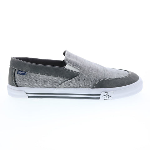 Original Penguin Novo Slip On PG00035 Mens Gray Canvas Lifestyle Sneakers Shoes