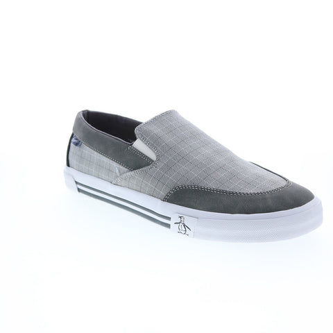 Original Penguin Novo Slip On PG00035 Mens Gray Canvas Lifestyle Sneakers Shoes