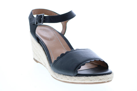 Vionic Stephany Strap Wedge 10010872-BLK Womens Black Wedges Heels Shoes