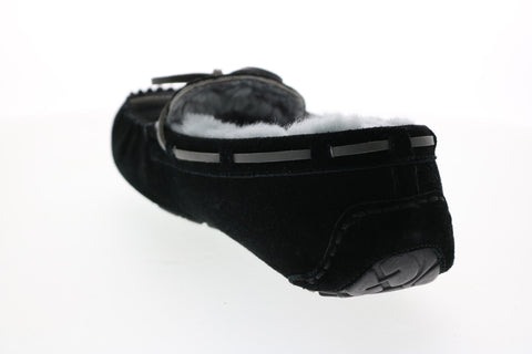 Ugg Olsen 1003390-BLK Mens Black Suede Lace Up Moccasin Slippers Shoes