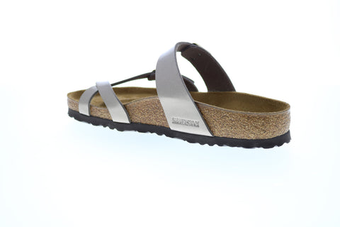 Birkenstock Mayari Bf Limited Edition 1012977 Womens Gray Leather Flip-Flops Sandals Shoes
