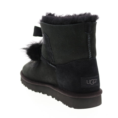 Ugg Gita 1018517-BLK Womens Black Suede Slip On Casual Dress Boots