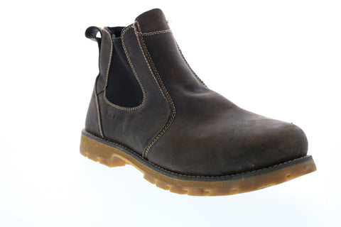 Keen Seattle Romeo 1021344 Mens Brown Leather Slip On Work Boots