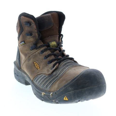 Keen Portland 6 1023386 Mens Brown Leather Lace Up Work Boots