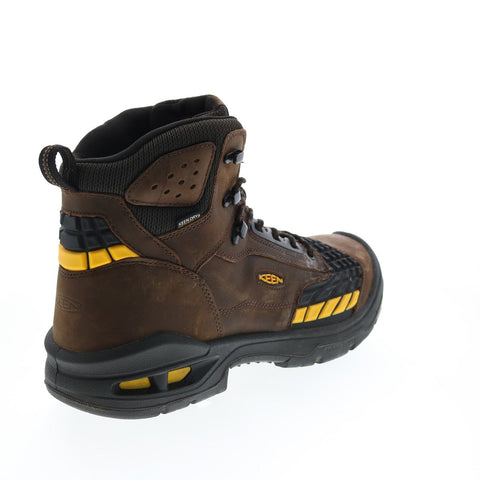 Keen Troy 6" Waterproof 1025696 Mens Brown Extra Wide Leather Lace Up Work Boots