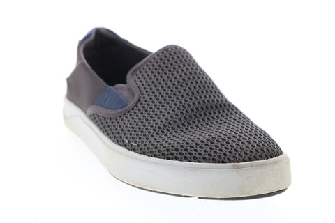 Olukai Lae'Ahi 10443-PVPV Mens Gray Canvas Slip On Lifestyle Sneakers Shoes