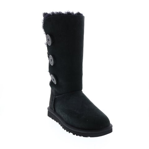 Ugg Triplett 1873 BLK Womens Black Suede Slip On Casual Dress Boots