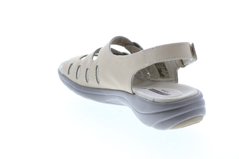 Clarks Saylie Quartz 26133700 Womens Beige Leather Strap Slingback Sandals Shoes