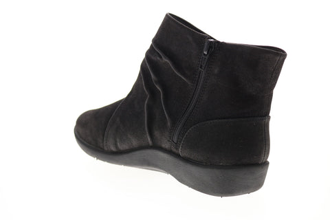 Clarks Sillian Tana 26137566 Womens Black Canvas Zipper Chelsea Boots