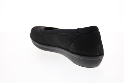 Clarks Ayla Low 26137787 Womens Black Canvas Slip On Ballet Flats Shoes
