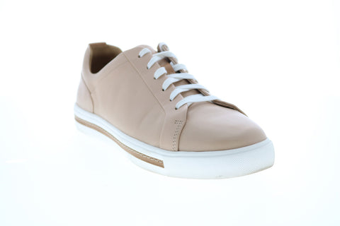 Clarks Un Maui Lace 26140167 Womens Pink Wide Leather Lifestyle Sneakers Shoes