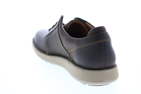 Clarks Un Larvik Lace 26144583 Mens Brown Leather Oxfords Plain Toe Shoes