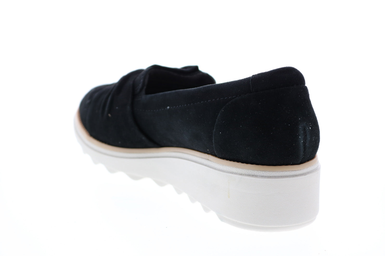 Clarks Sharon Dasher 26147632 Womens Black Suede Slip On Loafer