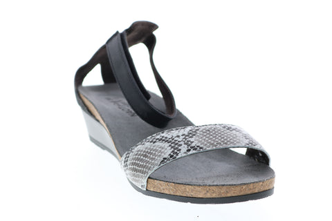 Naot Pixie 5016-NPR Womens Black Leather Strap Sandals Shoes
