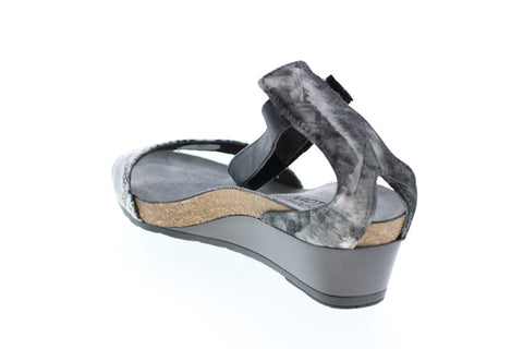 Naot Pixie 5016-NPR Womens Black Leather Strap Sandals Shoes