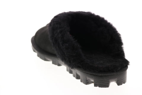 Ugg Coquette Slipper 5125-BLK Womens Black Suede Slip On Clog Slippers Shoes