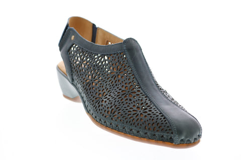 Pikolinos Romana Perf Closed Toe Heal 696-1662-OCEAN Womens Blue Clog Flats Shoes