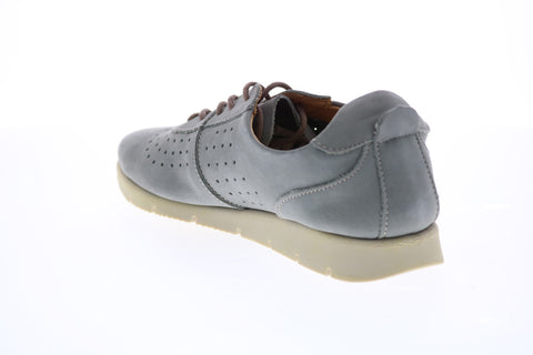 Darkwood Lace Up 8056-09NU Womens Gray Leather Lace Up Lifestyle Sneakers Shoes