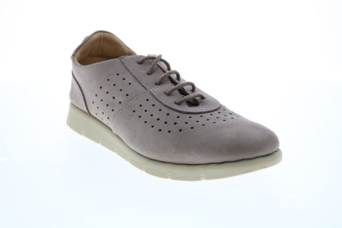 Darkwood Lace Up 8056-24NU Womens Beige Leather Lace Up Lifestyle Sneakers Shoes