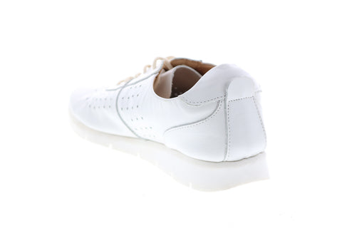 Darkwood Leather Lace Up 8056-35NA Womens White Lifestyle Sneakers Shoes